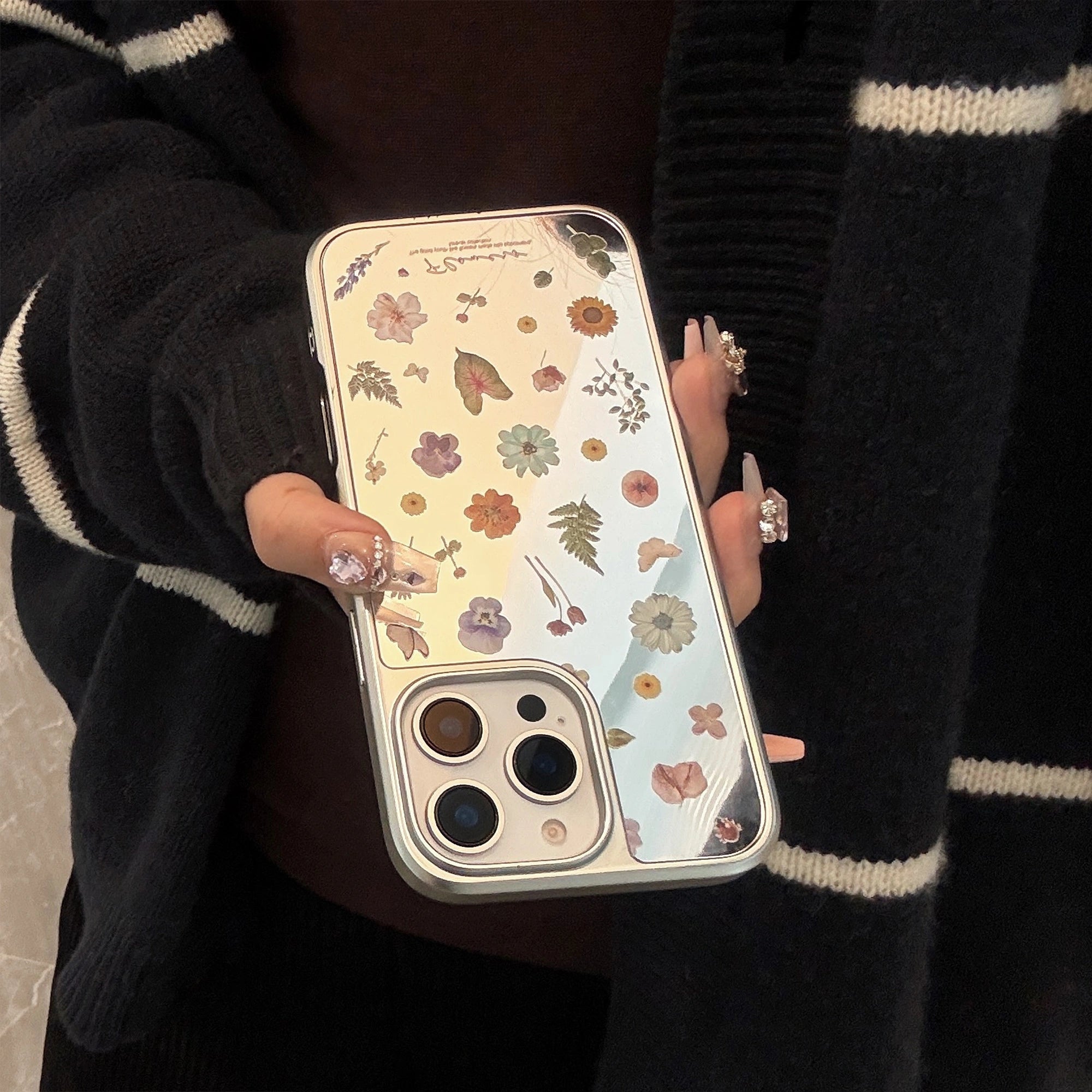 Floral Leaves & Butterflies - iPhone Case
